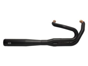 Black Thunderheader 2 Into 1 Exhaust System Pipe System 2017-2023 Harley Touring